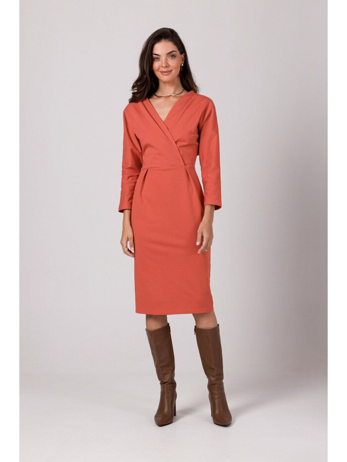 Červené Zavinovací Dámské Šaty - BeWear Elegance, EU XL i529_721822791397149185