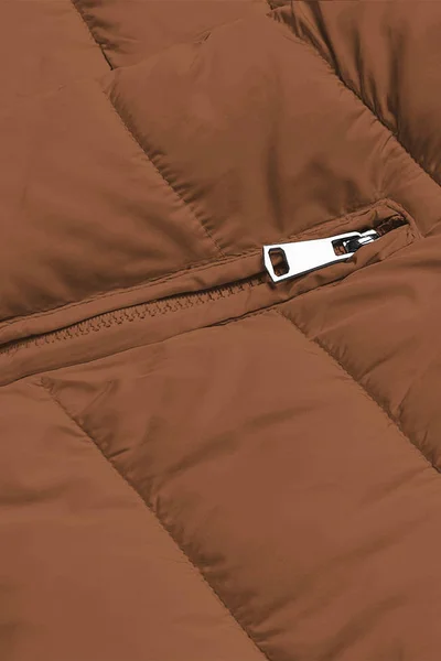 Oboustranná černo-karamelová dámská zimní bunda LHD