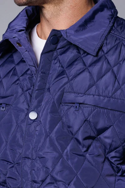 Pánská bunda na zimu s límcem a stahovacími lemy J.STYLE