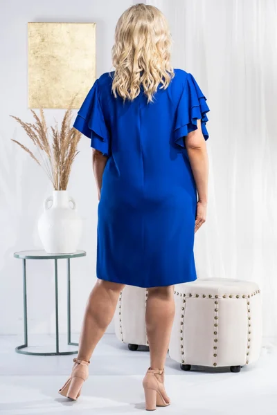 Karko Elegant Plus - Dámské šaty plus size s volánky