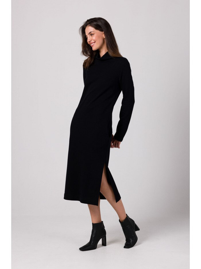 Černé šaty s výstřihem - BeWear Elegantní Černé, EU XL i529_1387181528089373472