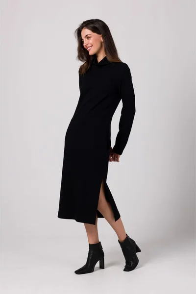 Černé šaty s výstřihem - BeWear Elegantní Černé