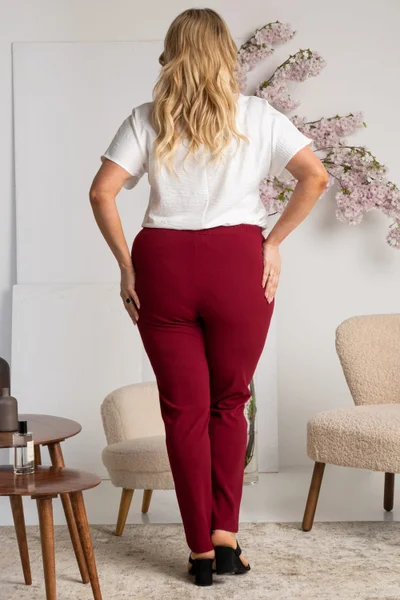 Klasické dámské kalhoty Eryka od Karko v plus velikosti