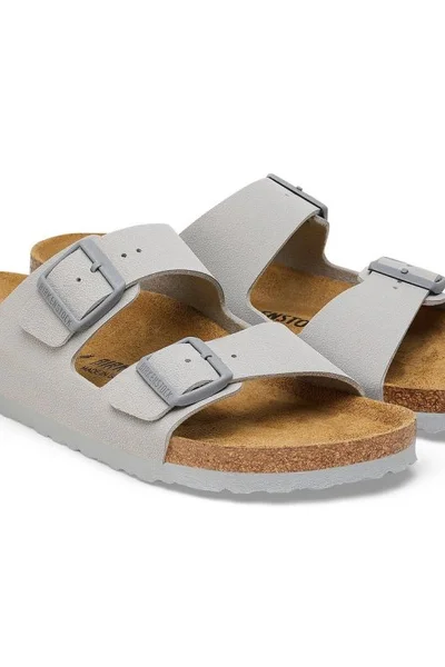 Žabky Birkenstock Arizona BS W šedé s kovovými přezkami