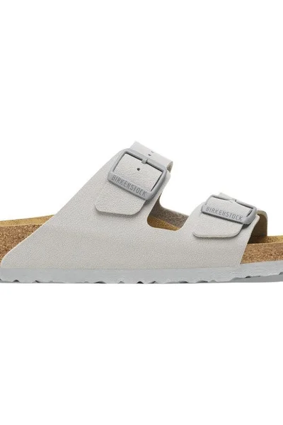 Žabky Birkenstock Arizona BS W šedé s kovovými přezkami