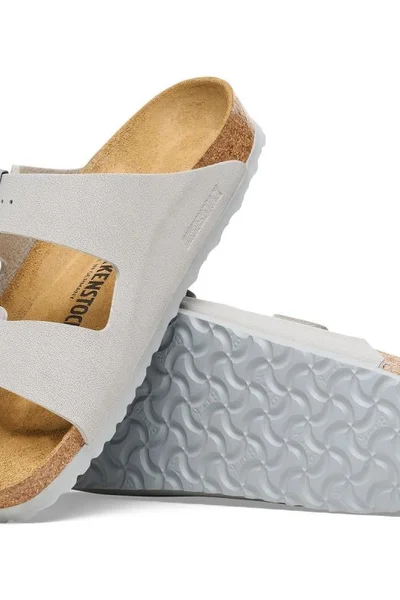 Žabky Birkenstock Arizona BS W šedé s kovovými přezkami