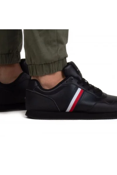 Černé pánské tenisky Tommy Hilfiger Core Lo Runner PU M