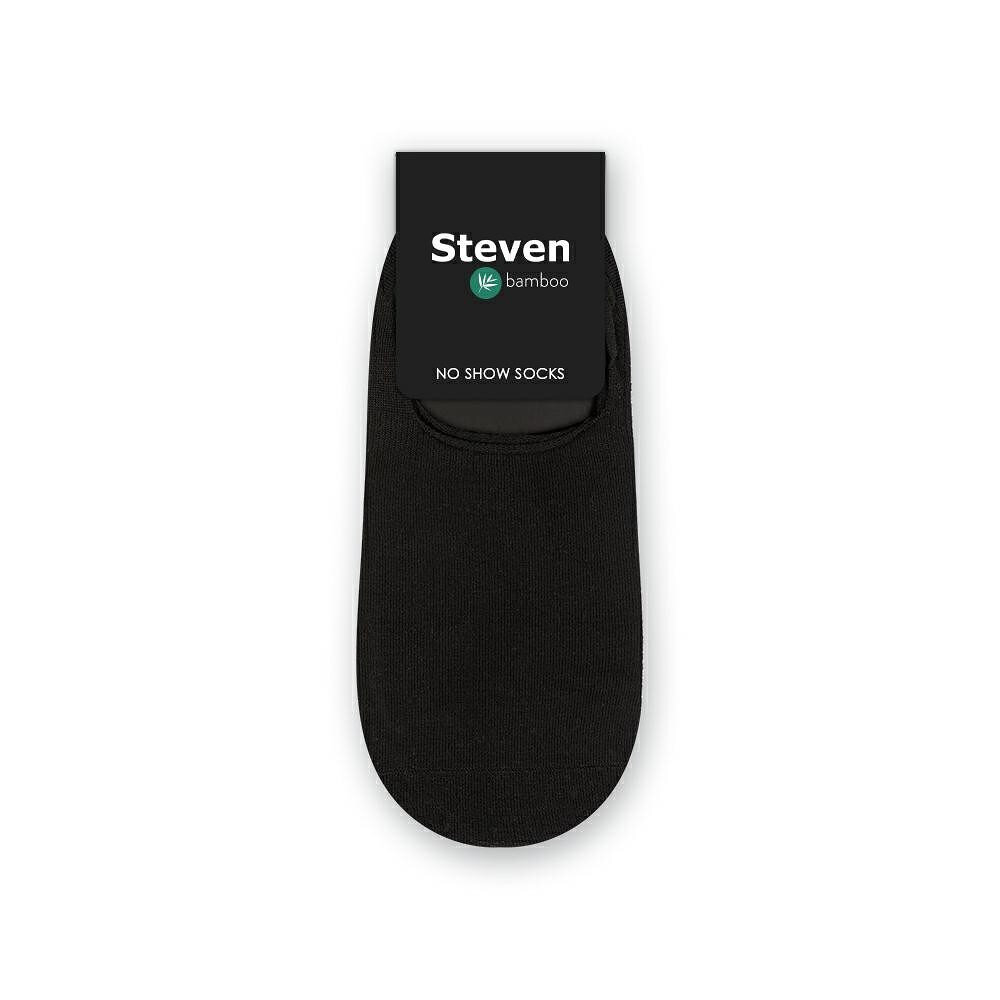 Pánské ponožky mokasínky Steven Bamboo W7R, černá 44-46 i384_78747013