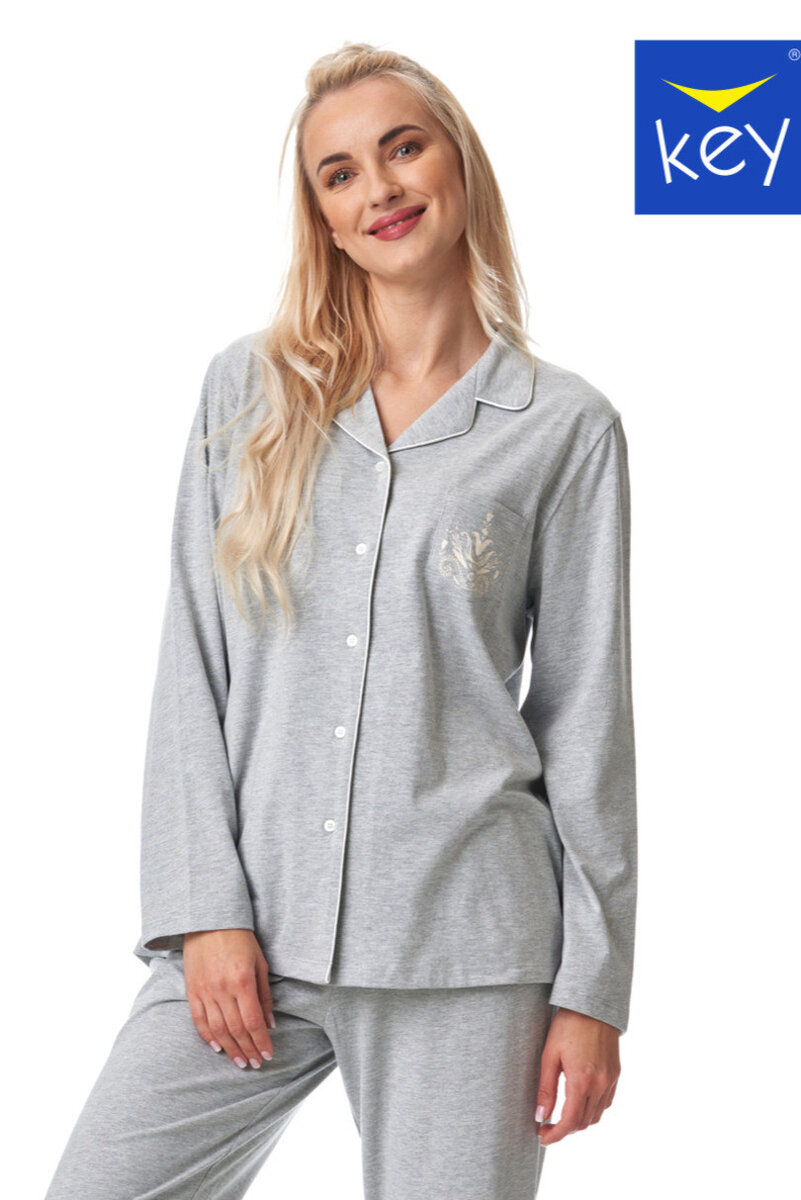 Šedé pyžamo pro ženy Key Comfort, šedá XL i170_LNS 266 B23 SZ XL