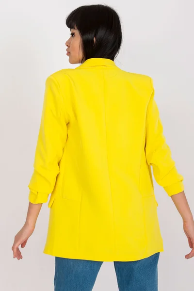 Žlutá bunda dámská s vycpávkami FPrice