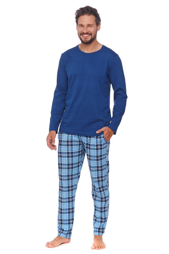 Pyžamo pro muže Jones modré Dn-nightwear, modrá L i43_75715_2:modrá_3:L_