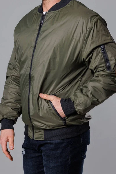 Bunda J.STYLE Bomber pro muže - khaki