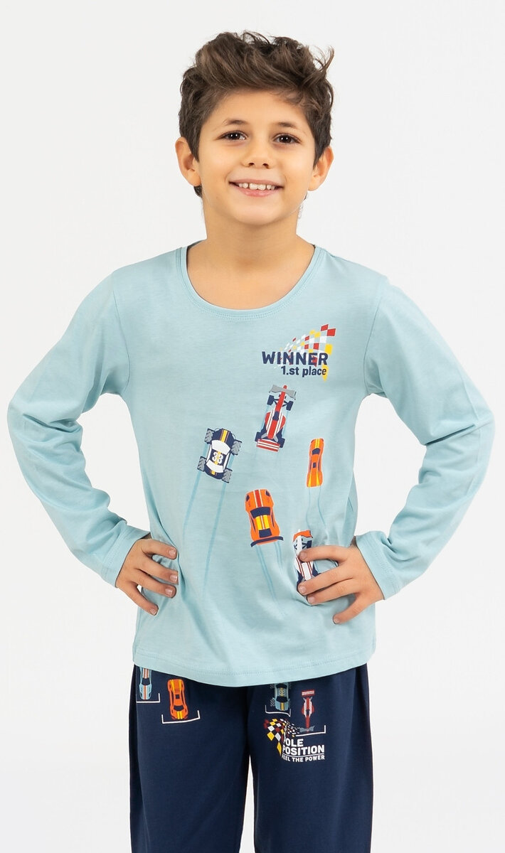 Dětské pyžamo dlouhé Formule Vienetta Kids, světle modrá 5 - 6 i232_8083_55455957:světle modrá 5 - 6