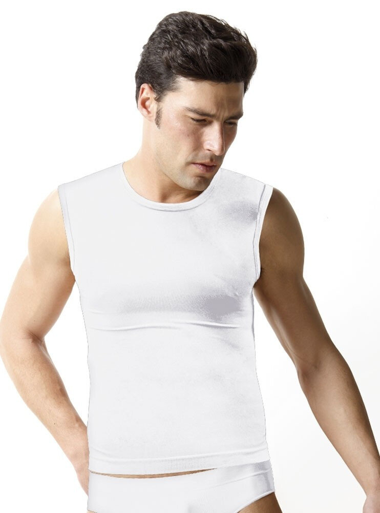 Pánské triko bezešvé T-shirt girocollo smanicata Intimidea Barva:, Bílá, velikost S/M i501_200067_BIANCO_S_M