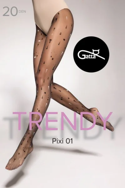 Vzorované dámské punčochové kalhoty Gatta PIXI - DEN