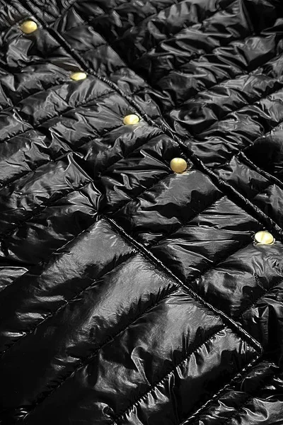 Černá péřová bunda s vysokým stojáčkem pro ženy - ITALIAN CHIC