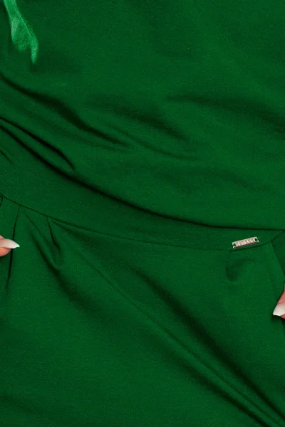 Dámské teplákové kalhoty v lahvově zelené barvě s výstřihem na zádech 60F11S 5S8 2WC Numoc