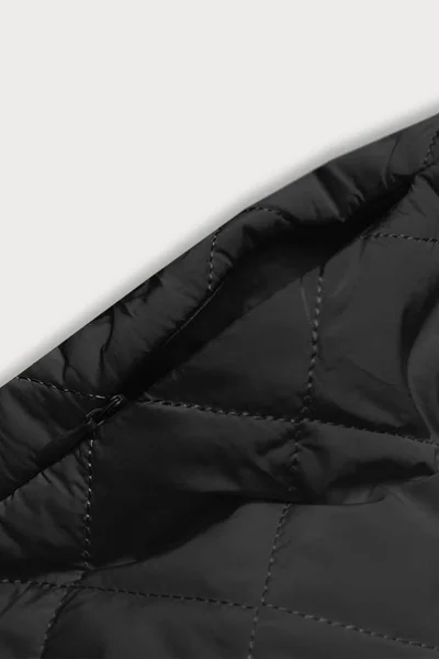 Dámská černá prošívaná bunda s límcem 372A9O Ann Gissy