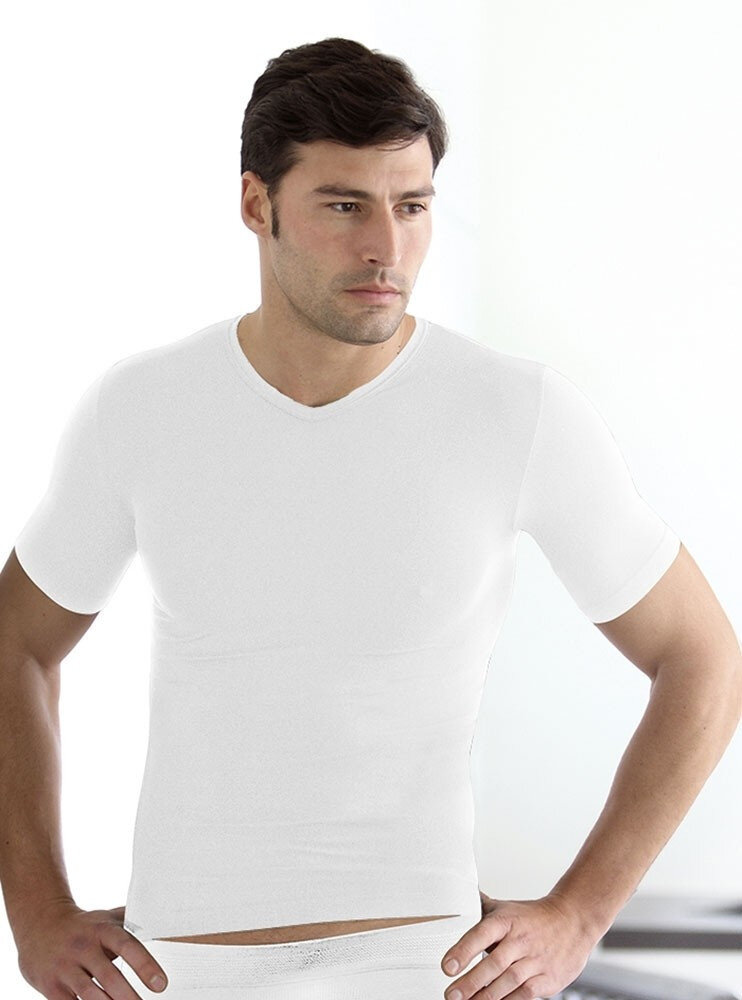 Pánské triko bezešvé T-shirt V mezza manica Intimidea Barva:, Bílá, velikost M/L i501_200023_BIANCO_M_L