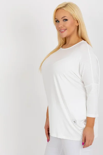 Dámská plus size halenka Ecru Fashionhunters