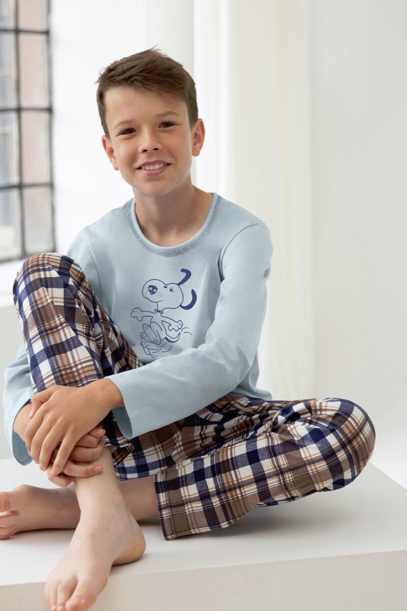 Kvalitní chlapecké pyžamo Modrá Pohoda, Modrá 158 i170_3089-158-01-AW-23-24