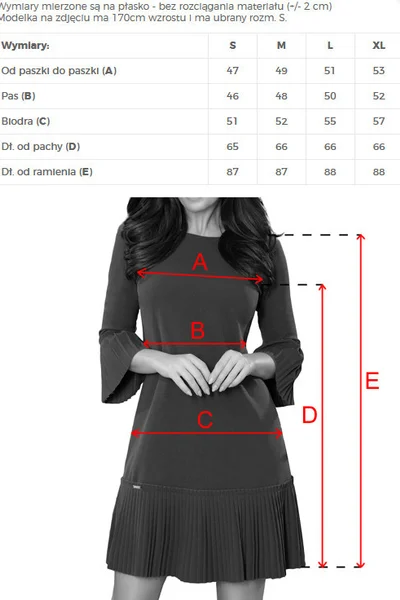 LUCY - Pohodlné dámské plisované šaty v broskvové barvě 1 model 23219