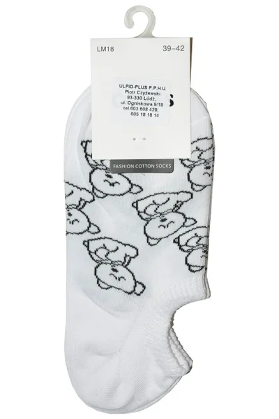 Dámské ponožky Medvídci od Ulpio s tvarovaným chodidlem a netlačícím páskem