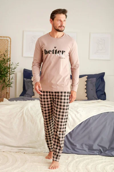 Mužské pohodlné pyžamo DOCTOR NAP ComfortBeige