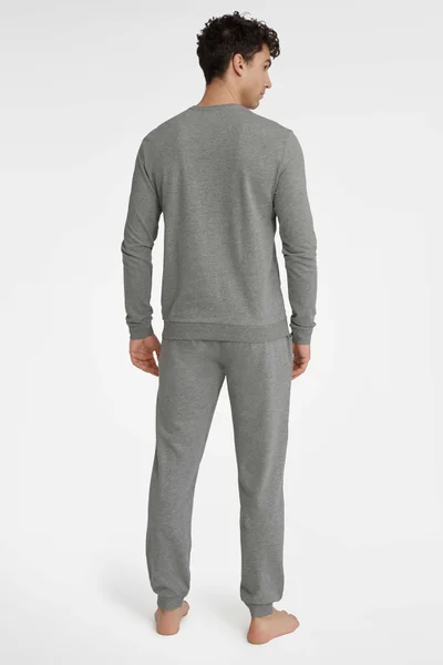 Komfortní šedé pyžamo pro ženy s dlouhými rukávy - Henderson