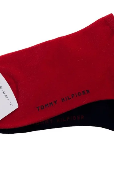 Ponožky Tommy Hilfiger 2-pack červenomodré dámské