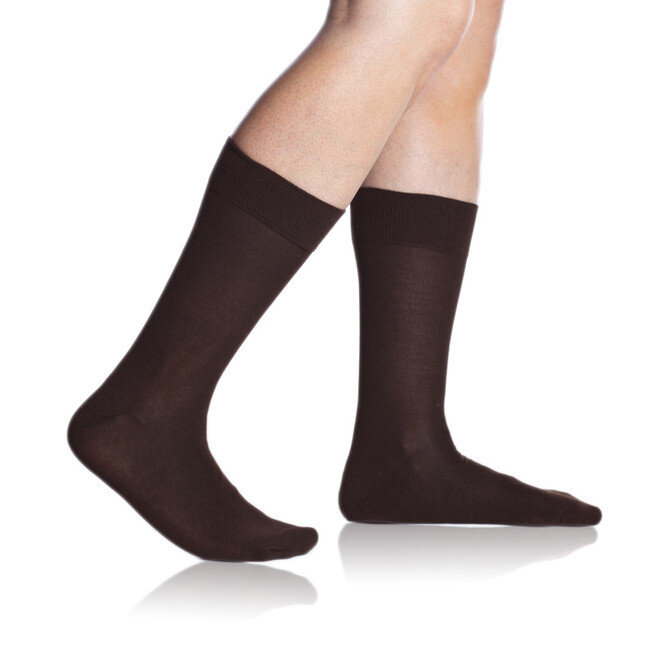 Bambusové klasické pánské ponožky BAMBUS COMFORT SOCKS - Bellinda - hnědá, 39 - 42 i454_BE497520-650-42
