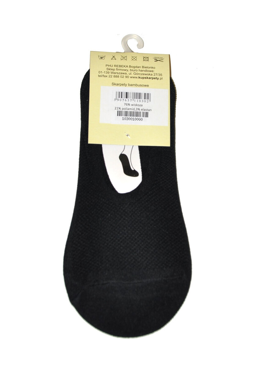 Dámské ponožky baletky z bambusového vlákna s protiskluzovou podrážkou, černá 35-40 i384_7331615