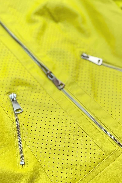 Dámská žlutá bunda ramoneska z ozdobné eko kůže 31N0V6 Z-DESIGN