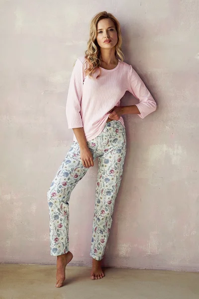 Růžové pyžamo pro ženy z bavlny AMORA Taro