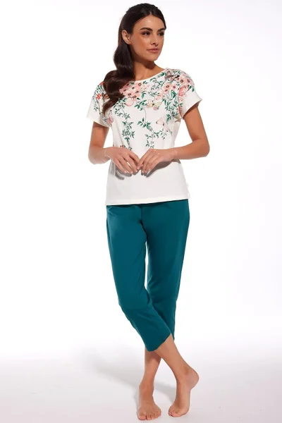 Květinové pyžamo pro ženy Cornette Spring 3XL-5XL