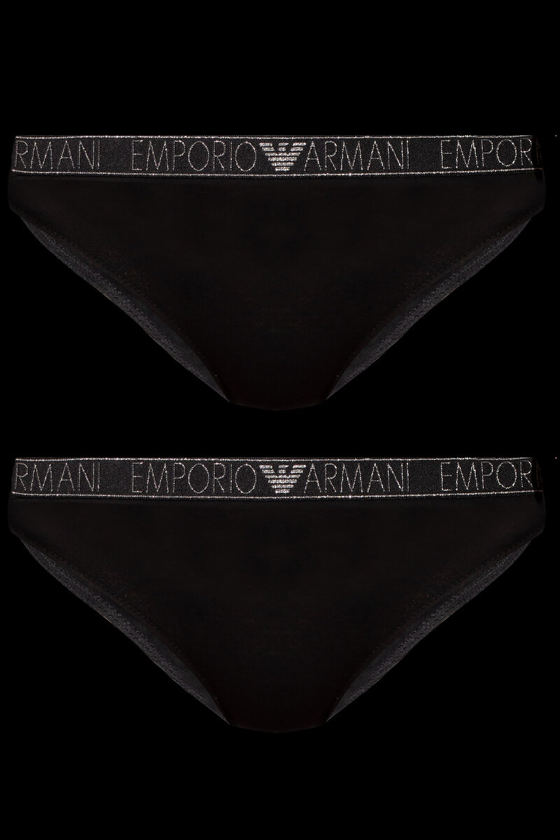 Černé dámské kalhotky 2PACK - Emporio Armani Sustainable, M i10_P66294_2:91_