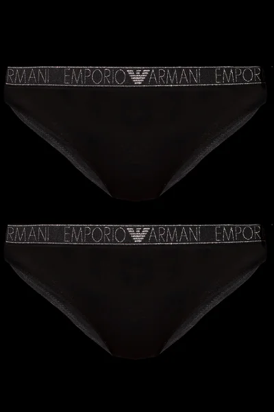 Černé dámské kalhotky 2PACK - Emporio Armani Sustainable
