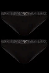 Černé dámské kalhotky 2PACK - Emporio Armani Sustainable