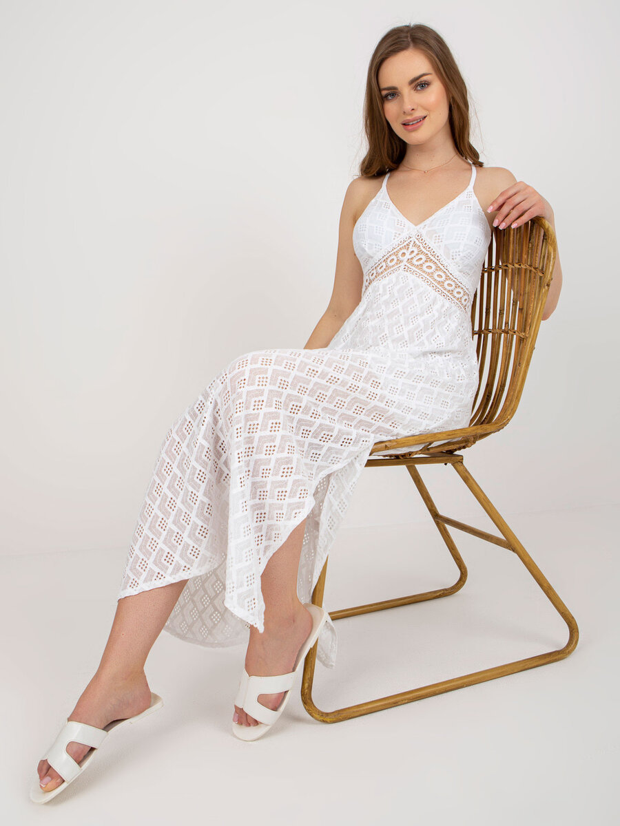 Koktejlové bílé šaty s TW SK BI vzorem od FPrice, M i523_2016103402397