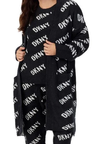 Dámský župan - cardigan 304 815E4 černábílá - DKNY