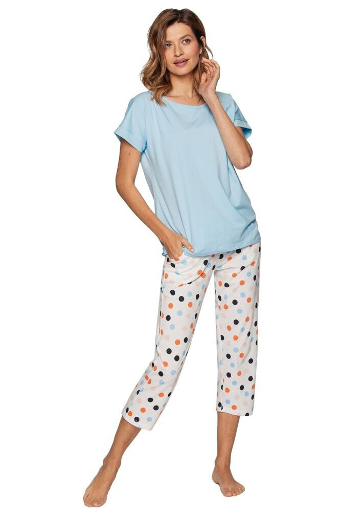 Luxusní pyžamo pro ženy Lenka modré Cana, modrá S i43_72546_2:modrá_3:S_