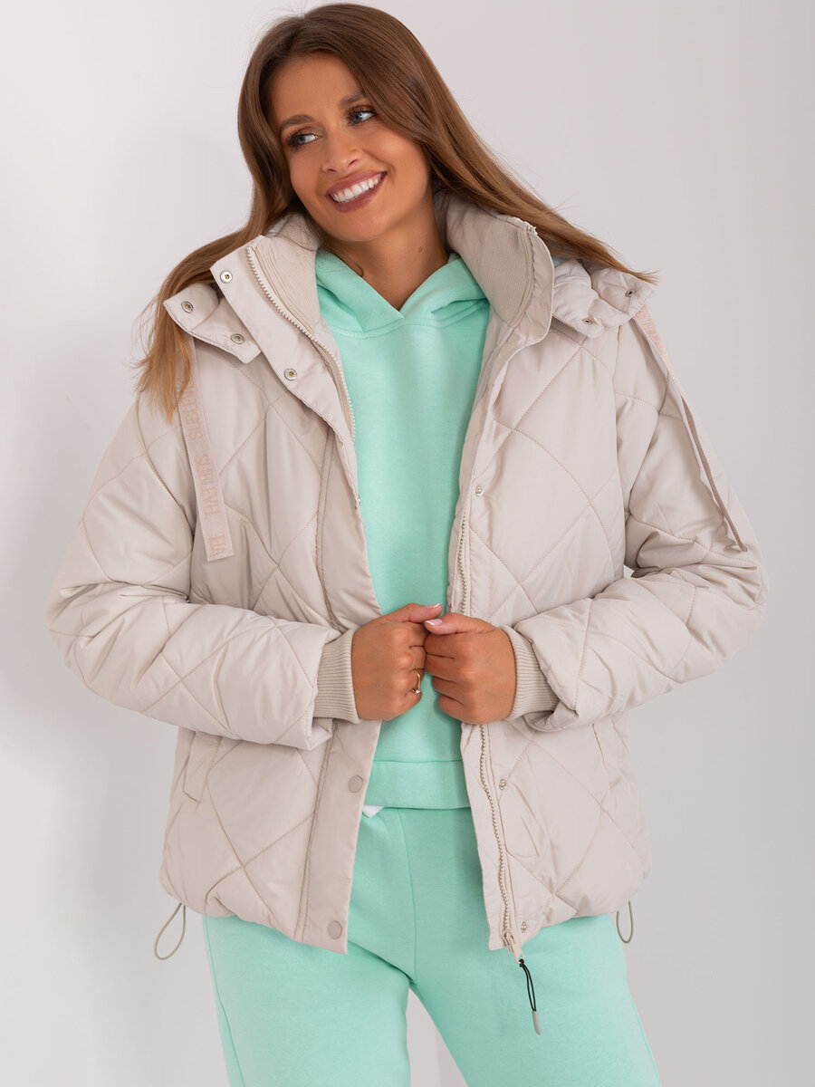 Zimní bunda pro ženy - Beige Elegance od FPrice, L i523_4063813560273