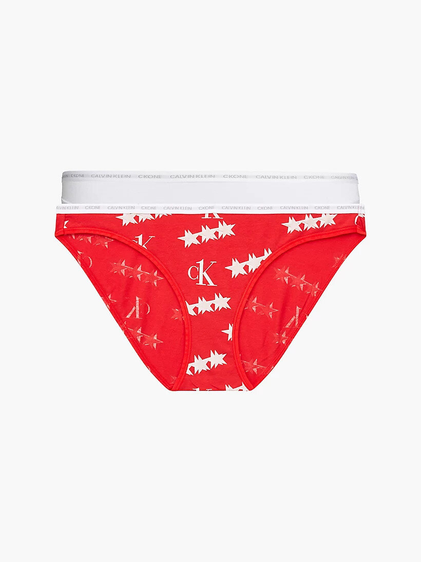 Dámské kalhotky Y1K80Z - W5H - Červená, bílá - Calvin Klein, červená S i10_P51279_1:19_2:92_