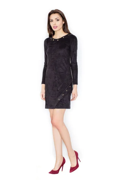 Černé dámské šaty s elastanem - elegantní kousek z kolekce Figl