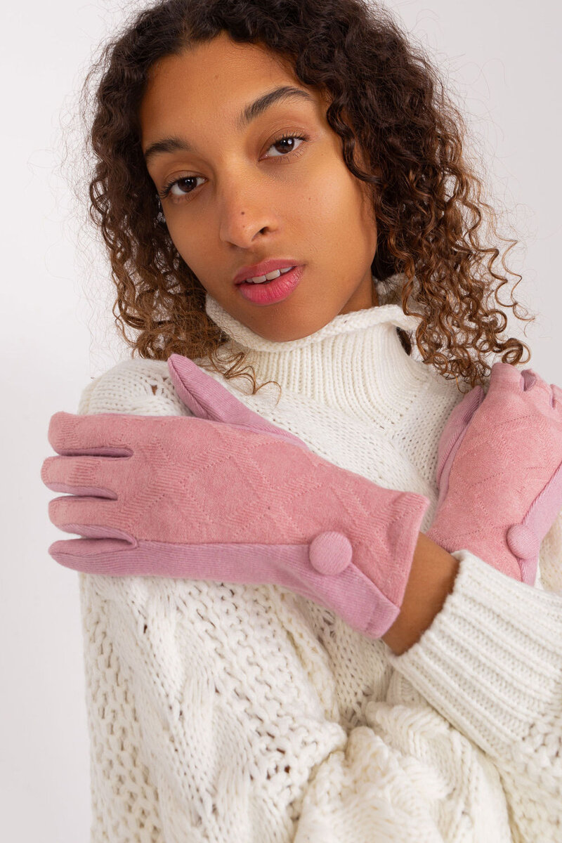 Zimní dámské rukavice s květinovým vyšíváním, L/XL i240_191342_2:L/XL