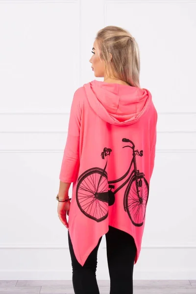 Dámská neonová cyklo mikina s kapucí K-Fashion