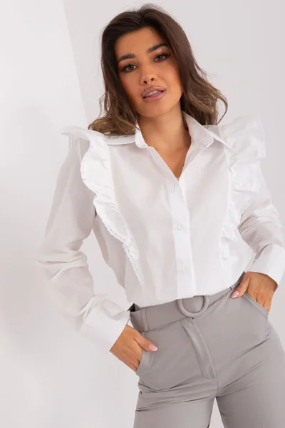 Ledově bílá košile FPrice - Elegantní kousek
