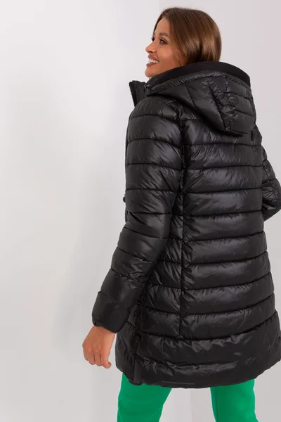 Černá zimní prošívaná bunda s kapsami - FPrice Kabát NM-KR-T3