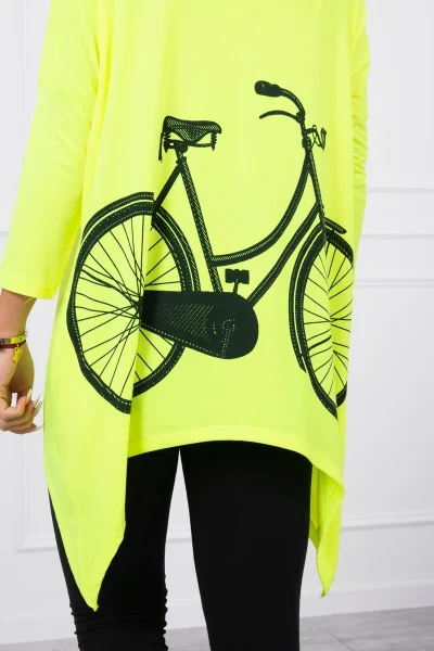 Dámská neonová cyklo mikina s kapucí K-Fashion