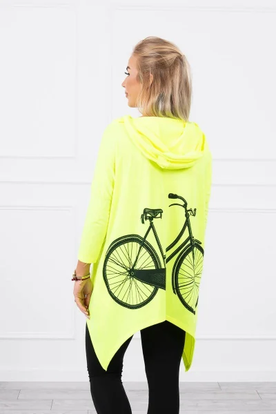 Dámská neonová cyklo mikina s kapucí K-Fashion